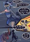  2021 anthro anthrofied bethesda_softworks comic deathclaw digital_media_(artwork) duo elvche english_text fallout female hi_res lazy_(elvche) night_stalker_(fallout) profanity text video_games 