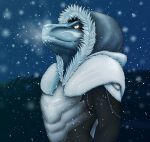  2021 3/4_view anthro argonian armor bethesda_softworks better_version_at_source bl4ck-cl1n1c blizzard_(weather) blizzard_entertainment breath clothed clothing coat digital_drawing_(artwork) digital_media_(artwork) female fur hi_res humanoid portrait scalie shaded simple_background snow solo text the_elder_scrolls three-quarter_portrait topwear url video_games warcraft 