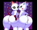  animal_crossing anthro anus big_butt breasts butt cervid darky diana_(animal_crossing) domestic_cat duo felid feline felis female genitals hi_res holding_butt huge_butt looking_back mammal nintendo nude olivia_(animal_crossing) pussy raised_tail take_your_pick video_games white_body 