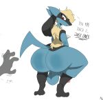  absurd_res anthro balls big_balls big_butt big_penis butt canid canine canis crouching domestic_dog duo eager freckles genitals glistening glistening_body hi_res huge_balls huge_butt huge_thighs humanoid_genitalia humanoid_penis kage_(naffy) looking_back lucario male male_focus mammal nintendo penis pok&eacute;mon pok&eacute;mon_(species) rear_view suggestive_pose teasing therealnaffy thick_thighs video_games 