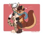  &lt;3 5:4 anthro cute_expression duo eddy_squirrel eyewear feet felid glasses hug leopard male mammal pantherine rodent sadcat16hrz scarf sciurid toes toony 