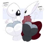  angry anthro arthropod ass_to_ass butt butt_squish comparing competing duo english_text female glaring hi_res hollow_knight hornet_(hollow_knight) insect kilinah lace_(hollow_knight) male male/female nail skindentation speech_bubble squish team_cherry text video_games 