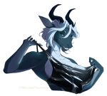  2021 5_fingers absurd_res anthro breasts clothed clothing digital_media_(artwork) dragon eyebrows eyelashes female fingers hair hi_res horn non-mammal_breasts smile vexstacy wingless_dragon 