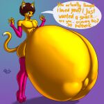  1:1 absurd_res anthro belly big_belly confusedkitty domestic_cat evil_grin felid feline felis forced girly hi_res hyper hyper_belly imminent_death insult larger_prey male mammal manipulation mean rashchaos smaller_pred smile solo vore 