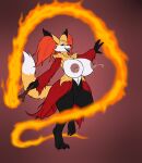 2021 anthro areola big_breasts bodily_fluids breasts delphox female genitals hi_res karnator_(artist) lactating looking_at_viewer nintendo nipples open_mouth pok&eacute;mon pok&eacute;mon_(species) pussy red_eyes solo thick_thighs video_games 