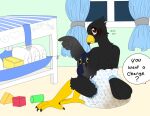  anthro avian bird blush bodily_fluids bunana crying dialogue diaper embarrasing embarrassed english_text feces filth filthy male messy_diaper nephy_abdl_(peregrine) padded padding peregrine pooping scat soiled soiled_diaper soiling soiling_diaper solo tears text 