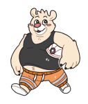  2017 2_frame_animation 2d_animation aebreedraws american_black_bear animated anthro armor belly black_bear blush bottomwear breeze_in_the_clouds clothing hard_hat headgear helmet humanoid_hands kermode_bear male mammal overweight overweight_male pants pile_(breeze_in_the_clouds) shirt short_playtime simple_background solo topwear ursid ursine white_background 