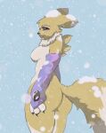  anthro bandai_namco canid canine digimon digimon_(species) female fox hi_res invalid_tag mammal renamon salvador_zabrali snow solo 