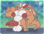  2021 3_toes 4_fingers anthro balls beard big_balls big_muscles big_pecs big_penis countershading cruxee dragon erection eyewear facial_hair feet fingers fist flexing genitals glasses horn huge_balls huge_muscles huge_pecs huge_penis hyper hyper_balls hyper_genitalia hyper_muscles hyper_nipples hyper_penis kokoro-doll looking_at_viewer male musclegut muscular navel nipple_piercing nipples nude pecs penis piercing red_nipples red_penis scalie smile solo three-quarter_view toes vein veiny_penis western_dragon white_balls white_body white_countershading wings 