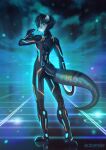  2021 5_fingers anthro black_hair detailed_background digital_media_(artwork) fingers hair hi_res lutrine male mammal mustelid night outside sky solo star starry_sky tltechelon 