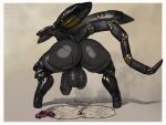  4:3 anthro armor balls big_balls big_butt big_penis black_body borisalien butt butt_smother crush cybernetics cyborg dominant duo fainted genitals hi_res huge_butt human humanoid impact konami living_machine looking_at_viewer lying machine male male/male mammal melee_weapon metal_gear metal_gear_(robot) metal_gear_ray metal_gear_rising:_revengeance not_furry penis presenting presenting_hindquarters raiden_(metal_gear) raised_tail robot rubble simple_background size_difference smothering thick_thighs video_games weapon wide_hips 