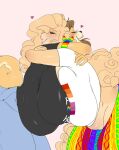  &lt;3 anthro armband big_breasts breasts canid canine canis chocolate_bunnie clothing domestic_dog duo female hug huge_breasts hyper hyper_breasts june_(jinu) lesbian_pride_colors lgbt_history_month lgbt_pride mammal mashie obese orange_lesbian_pride_colors overweight pride_color_accessory pride_color_armband pride_color_clothing pride_colors rainbow_flag rainbow_pride_flag rainbow_symbol shiba_inu six-stripe_rainbow_pride_colors slightly_chubby spitz 
