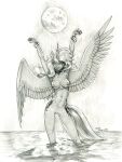  2021 anthro anthrofied areola arms_above_head baron_engel bracelet breasts collar cutie_mark equid equine eyebrows eyelashes feathered_wings feathers female friendship_is_magic genitals graphite_(artwork) greyscale hair hasbro hi_res horn jewelry long_hair looking_at_viewer mammal monochrome moon my_little_pony navel nipples nude pencil_(artwork) princess_luna_(mlp) pussy raised_arms raised_hand simple_background skinny_dipping smile smiling_at_viewer solo spread_wings traditional_media_(artwork) water white_background winged_unicorn wings 