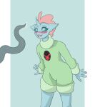  absurd_res anthro arthropod blush blush_lines bodily_fluids changeling clothing cum female friendship_is_magic furcoat genital_fluids hasbro hi_res my_little_pony ocellus_(mlp) pajamas reformed_changeling sneetymist solo tentacle_cum tentacles 