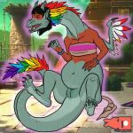  1:1 anthro chel dragon dragon-storm female genitals hi_res human mammal mid_transformation pussy solo transformation 