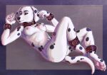  anthro biped breasts canid canine canis collar dalmatian domestic_dog female fur hi_res leather_cuffs mammal marjani nipples nude paws solo spots spotted_body spotted_fur tanutanuki white_body white_fur 