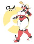  2021 absurd_res anthro big_breasts breasts clothing curvy_figure electrode_(pok&eacute;mon) english_text eyebrows eyelashes featureless_breasts female gesture hair hi_res knee_highs legwear looking_back machine nintendo not_furry pointing pointing_up pok&eacute;mon pok&eacute;mon_(species) ponytail raised_eyebrows robot roll_(thegentlebro) signature smile solo standing text thegentlebro thick_thighs video_games voluptuous walking wide_hips 