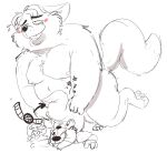  anthro belly blush canid canine disney duo fox gideon_grey hi_res lutrine male male/male mammal moobs mustelid nipples overweight overweight_male sex simple_background the-alfie-incorporated tongue tongue_out white_background zootopia 