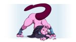  16:9 anthro ass_up bottomless clothed clothing hi_res hoodie jack-o&#039;_pose lapatte legendary_pok&eacute;mon looking_at_viewer male mewtwo nintendo pat_(lapatte) pink_body pok&eacute;mon pok&eacute;mon_(species) pose purple_eyes solo topwear video_games widescreen 