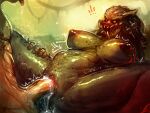  4:3 abs alien bodily_fluids breasts cum cum_inflation extraterrestrial female genital_fluids humanoid inflation male male/female monster muscular neurodyne nipples penetration predator_(franchise) unknown_species wet yautja 