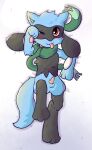 absurd_res animal_genitalia animal_penis anthro balls blush canine_penis erection genitals hi_res knot lying male mostly_nude nintendo on_back one_eye_closed penis pok&eacute;mon pok&eacute;mon_(species) riolu scarf shen_tokki small_penis solo tongue tongue_out unknown_artist video_games 