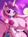  &lt;3 2021 anthro areola armwear big_breasts breasts clothing cutie_mark digital_media_(artwork) equid equine female friendship_is_magic hasbro hi_res horn huge_breasts looking_at_viewer mammal my_little_pony nipples princess_cadance_(mlp) purple_eyes solo suirano wide_hips winged_unicorn wings 