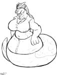  apode bigshow breasts draconcopode dragon female hi_res hybrid lamia legless mammal monochrome murid murine mushi rat reptile rodent scalie serpentine snake solo split_form wide_hips 