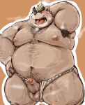  anthro armpit_hair ashigara backsack balls belly big_belly blush bodily_fluids body_hair dripping edit erection foreskin genitals humanoid_genitalia humanoid_penis kemono kotobuki male mammal nipples obese obese_anthro obese_male overweight overweight_anthro overweight_male partially_retracted_foreskin penis solo spreading sweat tokyo_afterschool_summoners uncensored uncut ursid video_games 