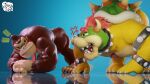  16:9 3d_(artwork) angry anthro ape bowser bracelet clothing digital_media_(artwork) donkey_kong_(character) donkey_kong_(series) duo fur gorilla haplorhine hi_res jack-o&#039;_pose jewelry koopa male male/male mammal mario_bros meme necktie nintendo nude pose primate reflection ring scalie teasing tippytaps video_games watermark widescreen 