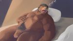  16:9 2021 anthro bed belly brown_body brown_fur flaccid fur furniture genitals hanbearr hi_res humanoid_genitalia humanoid_hands humanoid_penis lying male mammal moobs nipples overweight overweight_male penis pillow sleeping solo ursid widescreen 