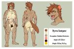  2021 3:2 abs anatomically_correct anthro areola balls biceps big_breasts biped black_nose border breasts butt fangs fur genitals gynomorph hair hi_res huge_breasts hyaenid intersex looking_at_viewer mammal model_sheet muscular muscular_anthro muscular_gynomorph muscular_intersex nipples nude open_mouth pecs penis rtr simple_background smile snout solo standing thick_thighs tongue white_border yellow_eyes 