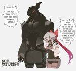  anthro black_body breasts collar dialogue english_text female hi_res human larger_male leash legendary_pok&eacute;mon male mammal nintendo pok&eacute;mon pok&eacute;mon_(species) profanity size_difference smaller_female text thiccwithaq video_games zekrom 