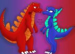  anthro breeze digital_drawing_(artwork) digital_media_(artwork) duo fan_character female fire happy hatakeclarissarts kaiju male male/female monster noah_(disambiguation) requested simple_background smile water 