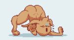  ambiguous_gender brown_body brown_fur brown_pawpads digital_media_(artwork) eevee eyes_closed feral fur head_tuft jack-o&#039;_pose long_ears nintendo open_mouth pawpads paws pixel_(artwork) pok&eacute;mon pok&eacute;mon_(species) pose serarokusu sleeping solo spread_arms spread_legs spreading stretching thick_thighs tuft video_games yawn 