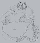  2021 anthro belly big_belly blush captainjusticevirtsuoso dreamworks duo felid giant_panda hi_res kung_fu_panda male male/male mammal master_po_ping moob_grab moobs navel obese obese_male overweight overweight_male pantherine simple_background sketch snow_leopard tai_lung_(kung_fu_panda) ursid 