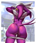  5:6 anthro avian bandanna beak big_butt bikini bikini_thong bird bottomwear breasts butt clothed clothing clothing_lift conditional_dnp feathers female hat headgear headwear hi_res hirundinid kerchief non-mammal_breasts oscine pants pants_down partially_clothed passerine purple_body purple_feathers rear_view sega shirt shirt_lift side_boob skimpy solo sonic_riders sonic_the_hedgehog_(series) standing swallow_(bird) swimwear t-shirt tail_feathers thick_thighs thigh_gap thong topwear underwear wave_the_swallow wet wide_hips xopachi 