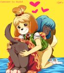  absurd_res animal_crossing anthro anus bodily_fluids butt canid canine canis domestic_dog duo female female/female genital_fluids genitals hi_res isabelle_(animal_crossing) mammal nintendo pastelartguy polly_(sherlock_hound) pussy pussy_juice spread_butt spread_pussy spreading video_games 