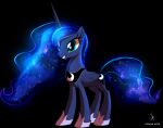  absurd_res black_background blue_eyes blue_hair blue_tail equid equine ethereal_hair ethereal_mane ethereal_tail friendship_is_magic hair hi_res horn jewelry mammal my_little_pony necklace princess_luna_(mlp) pseudo_hair pseudo_mane simple_background smile solo winged_unicorn wings zidanemina 