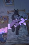  canid canine canis coughee_aholic cuddling domestic_dog duo fox_(housepets!) hi_res housepets! male male/male mammal mungo_(housepets!) webcomic 