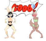  acerola_(kemari) anthro ball baseball_cap beach_ball bikini bikini_top blush blushing_profusely breasts canid canine canis cleavage clothed clothing domestic_dog duo exposed_breasts female fur hair hat headgear headwear hi_res inflatable kemari lagomorph leporid lime_(kemari) mammal multicolored_body multicolored_fur multicolored_hair nipples number rabbit simple_background swimwear two_tone_body two_tone_fur two_tone_hair wardrobe_malfunction white_background 