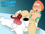  2021 4:3 animal_genitalia animal_penis anthro breasts brian_griffin canid canine canine_penis canis clothed clothing digital_media_(artwork) domestic_dog erection facesitting family_guy female genitals hi_res human lois_griffin male male/female mammal open_clothing open_shirt open_topwear penis shirt topwear unzipped unzipped_pants xoti_(artist) 