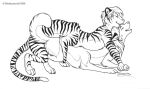  2008 canid canid_taur canine canine_taur duo eyes_closed felid felid_taur female fox fox_taur fur greyscale kashmere licking male male/female mammal mammal_taur monochrome pantherine pantherine_taur penetration sex striped_body striped_fur stripes taur taur_on_taur taur_penetrated taur_penetrating taur_penetrating_taur tiger tiger_taur tongue tongue_out 