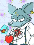  &lt;3 3:4 anthro dressing_up duo ear_tag heart_(mad_rat_dead) low06b mad_rat_(character) mad_rat_dead male mammal murid murine necktie rat rodent stitch_(sewing) suspenders 