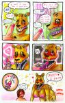  absurd_res animatronic anthro begging big_breasts big_butt blood blush bodily_fluids bounce breasts butt comic cum cum_in_mouth cum_inside dream duo ejaculation english_text fellatio female five_nights_at_freddy&#039;s five_nights_at_freddy&#039;s_4 genital_fluids genitals glowing glowing_eyes happy hi_res human humor interspecies licking long_tongue looking_at_another looking_pleasured machine male male/female mammal monster naive_sex nightmare nightmare_fredbear_(fnaf) open_mouth oral orgasm penile penis penis_lick robot sex size_difference smile tailwag teeth_showing text thick_thighs tongue tongue_out tunk_saray_lovesta ursid video_games what wide_hips yay 