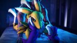  16:9 3d_(artwork) anthro bandai_namco bored canid canine digimon digimon_(species) digital_media_(artwork) duo ears_up female fox from_behind_position fur hi_res human human_on_anthro interspecies legs_up male male/female mammal penetration potato_no renamon sex source_filmmaker tail_around_partner white_body white_fur widescreen yellow_body yellow_fur 