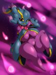  2021 big_breasts breasts digital_media_(artwork) female fingers fusion hi_res looking_at_viewer mega_banette mega_evolution misdreavus navel nintendo pok&eacute;mon pok&eacute;mon_(species) smile solo suirano thick_thighs video_games yellow_sclera 