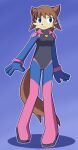  almond_chestnut anthro clothing female hair hi_res rubber rubber_suit short_hair solo tight_suit zelmarble_(artist) 