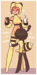  1:2 anthro arthropod bee border bottomless casual_sex clothed clothing cunnilingus duo female hi_res hymenopteran insect lin_(nekuzx) male male/female nekuzx nintendo oral pok&eacute;mon pok&eacute;mon_(species) sex size_difference vaginal vespiquen video_games white_border young 