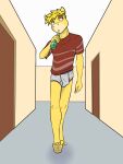  3:4 anthro anthrofied barefoot beverage bottle briefs bulge clothed clothing drinking drinking_straw feet fuze hi_res holding_beverage holding_bottle holding_object male nintendo numel pantsless pok&eacute;mon pok&eacute;mon_(species) pok&eacute;morph shirt solo t-shirt topwear underwear video_games 