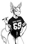  anthro asinus black_and_white bottomwear clothing dithering donk donkey equid equine girly hair hair_over_eye hi_res hladilnik hotpants male mammal marker monochrome one_eye_obstructed screentone shorts side_shave solo text text_on_clothing 